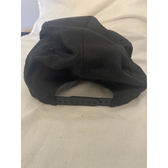 Vintage 71 Ranch YOUNGAN YA Plain Black Rope Adjustable Snapback Hat - Picture 3 of 8